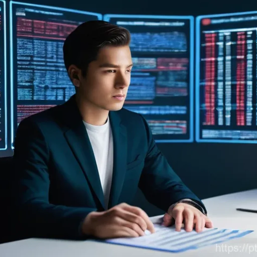 가짜뉴스 판별법의 발전 - **AI Linguistic Pattern Analysis:**
"A bright, futuristic office or study setting. A person in t...