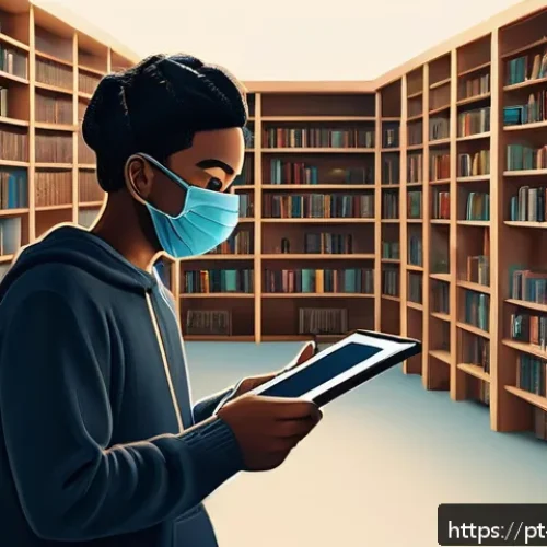 Home 17 가짜뉴스를 다룬 문학 작품 분석 - A detailed digital illustration depicting a modern reader immersed in a multi-layered narrative expe...